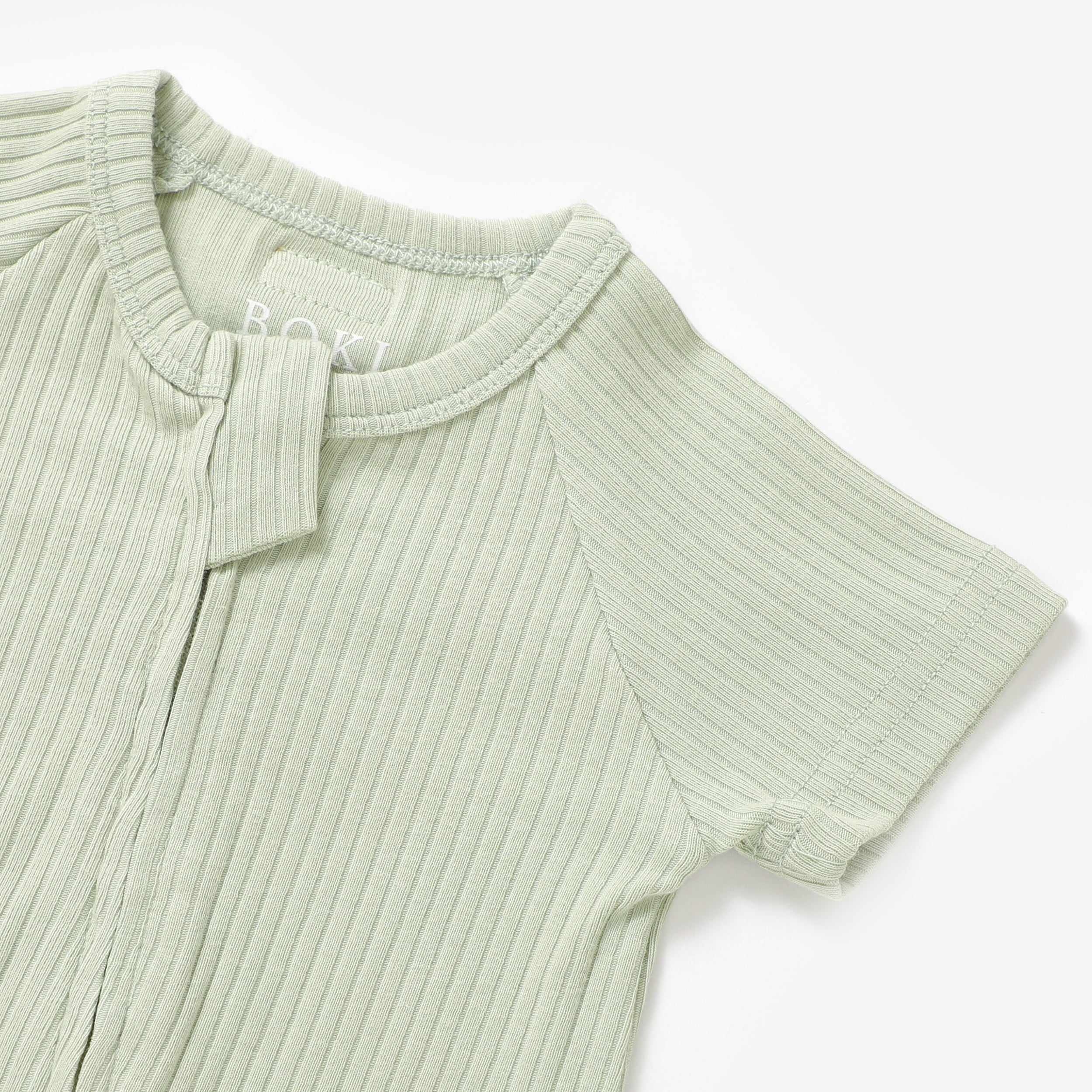 Organic Cotton 2-way Summer Zipsuit | Dried Mint