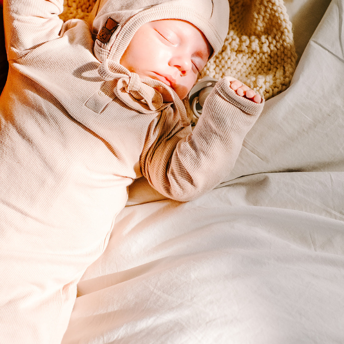 Organic Cotton Ribbed Knot Gown | Ash Grey