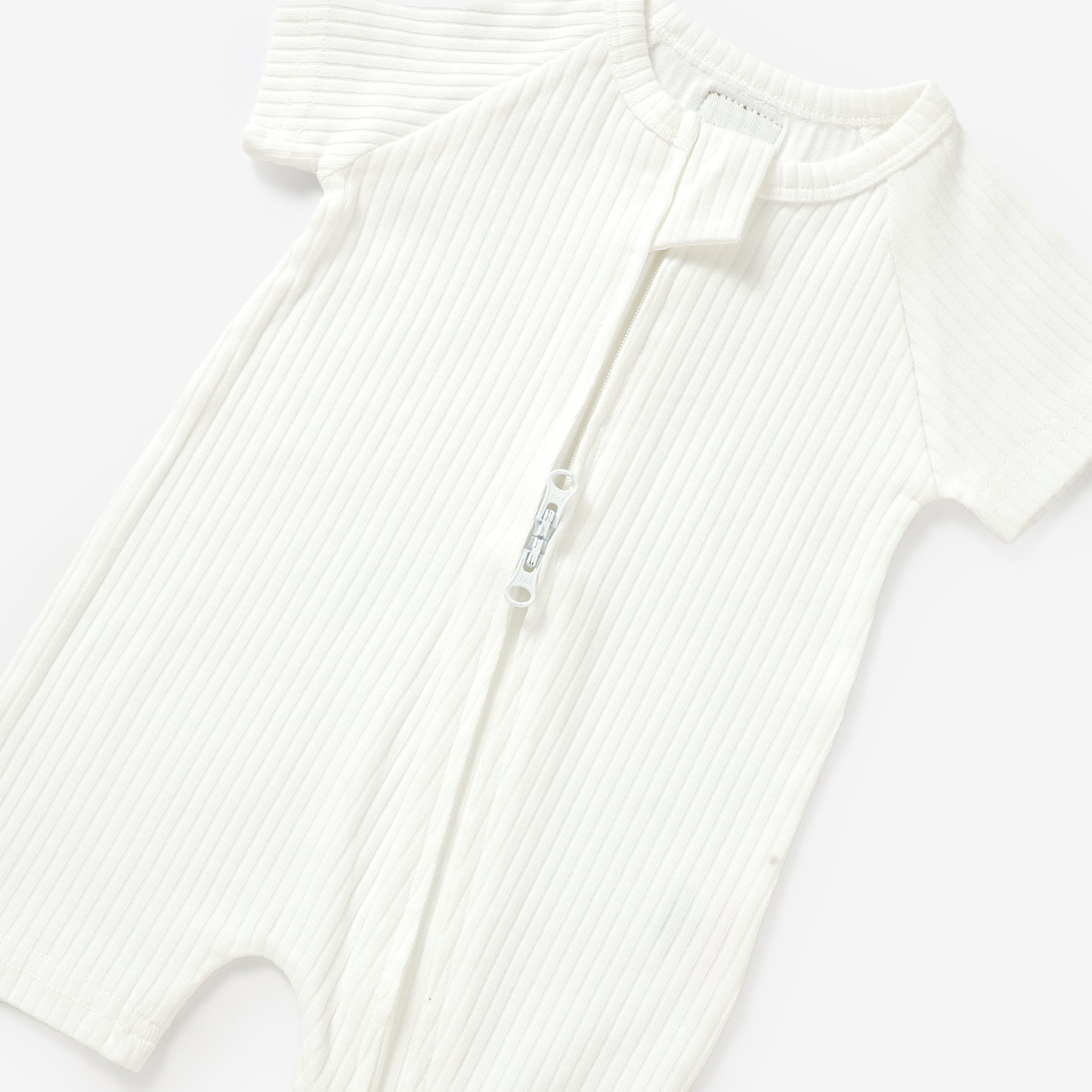Organic Cotton 2-way Summer Zipsuit | Ivory
