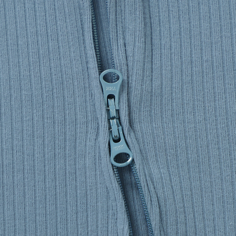 Organic Cotton 2-way Zipsuit with Footies & Mittens | Cloudy Sky