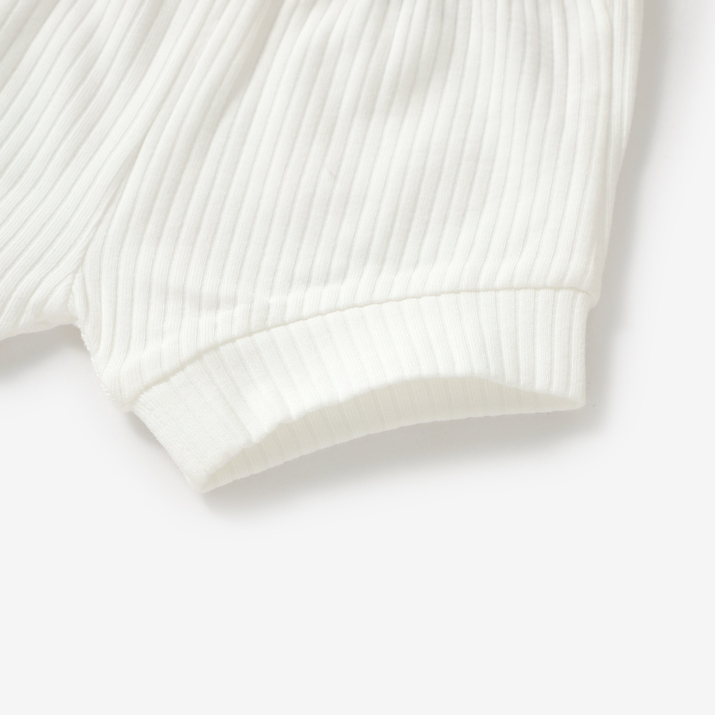 2 Piece Organic Rib Pyjamas Set | Ivory