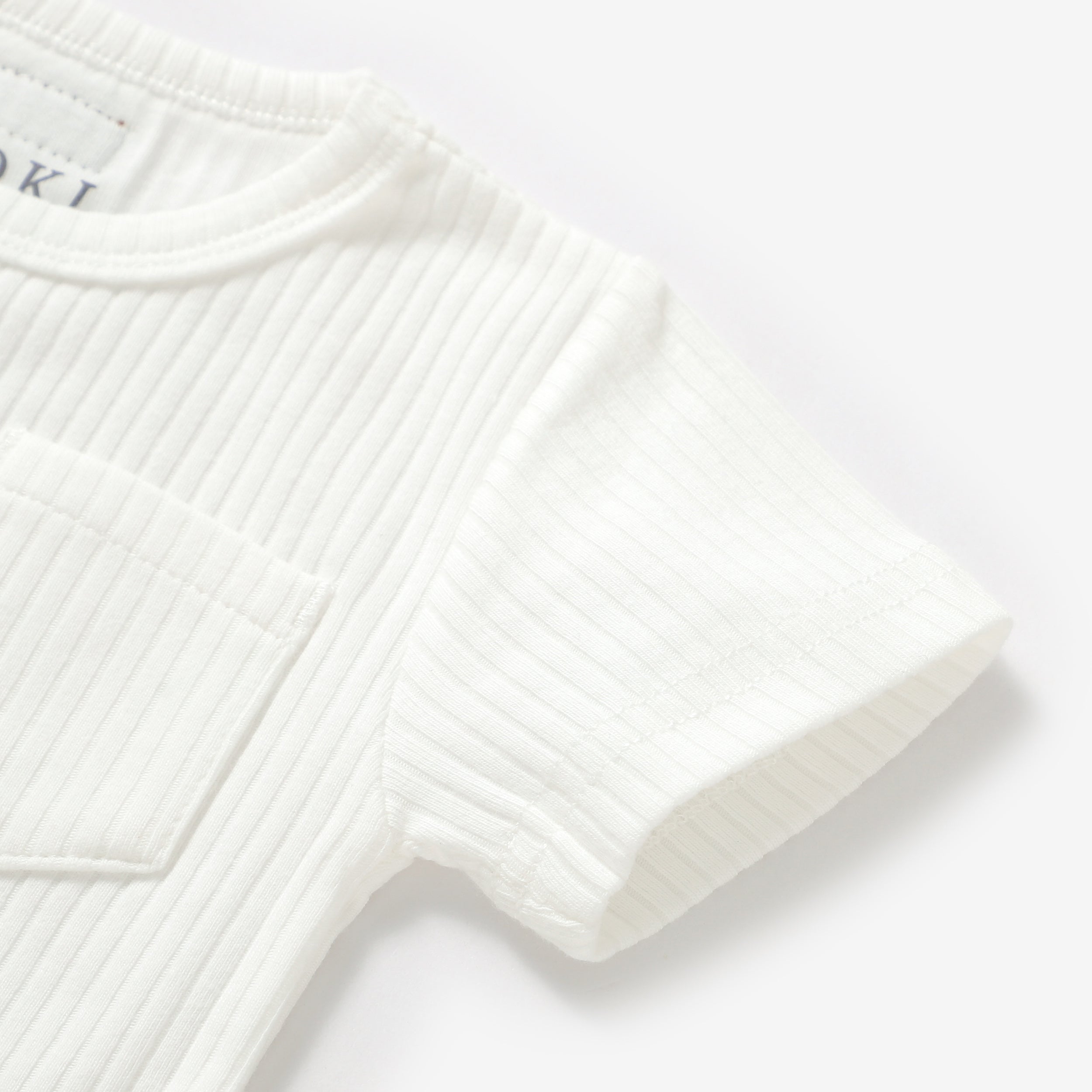 2 Piece Organic Rib Pyjamas Set | Ivory