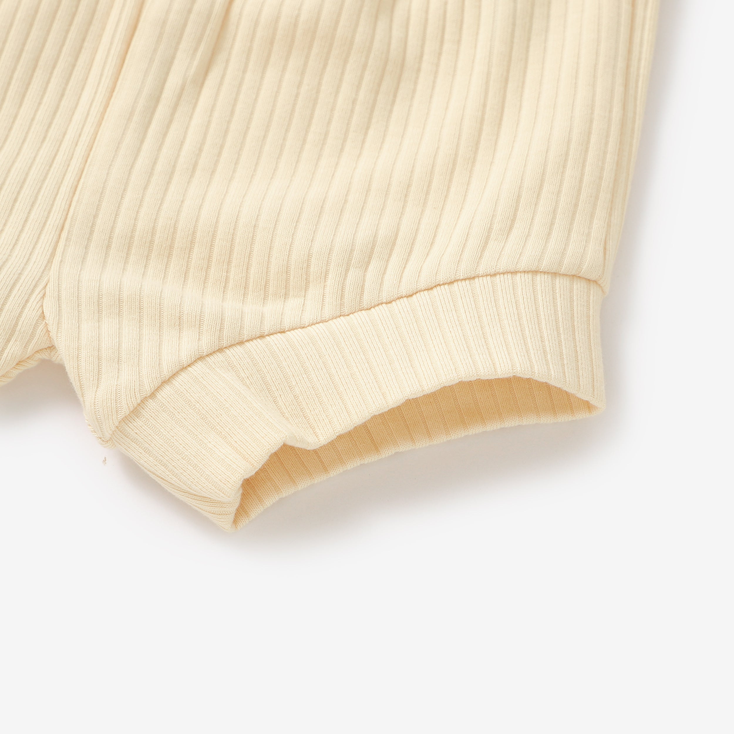 2 Piece Organic Rib Pyjamas Set | Creme