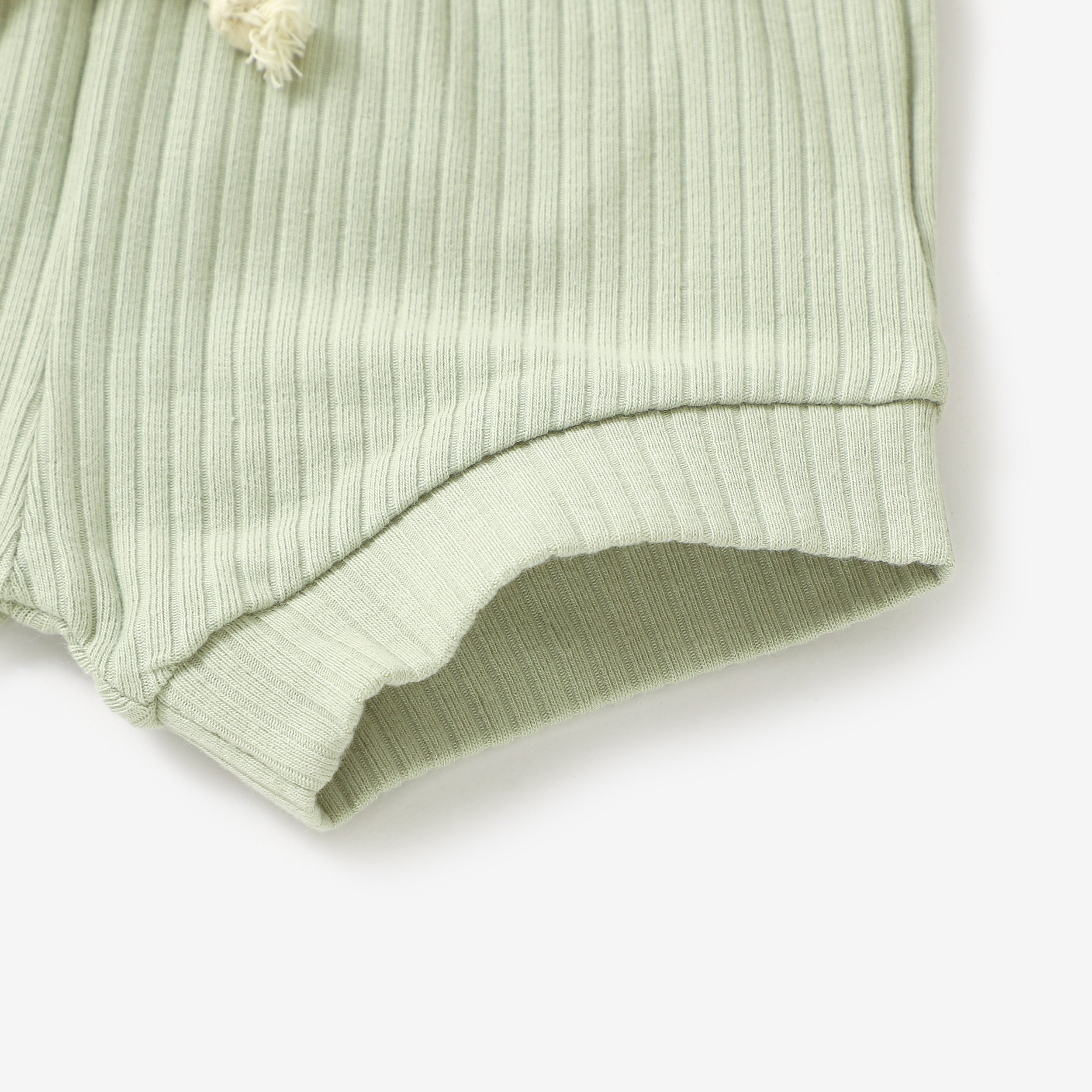 2 Piece Organic Rib Pyjamas Set | Dried Mint