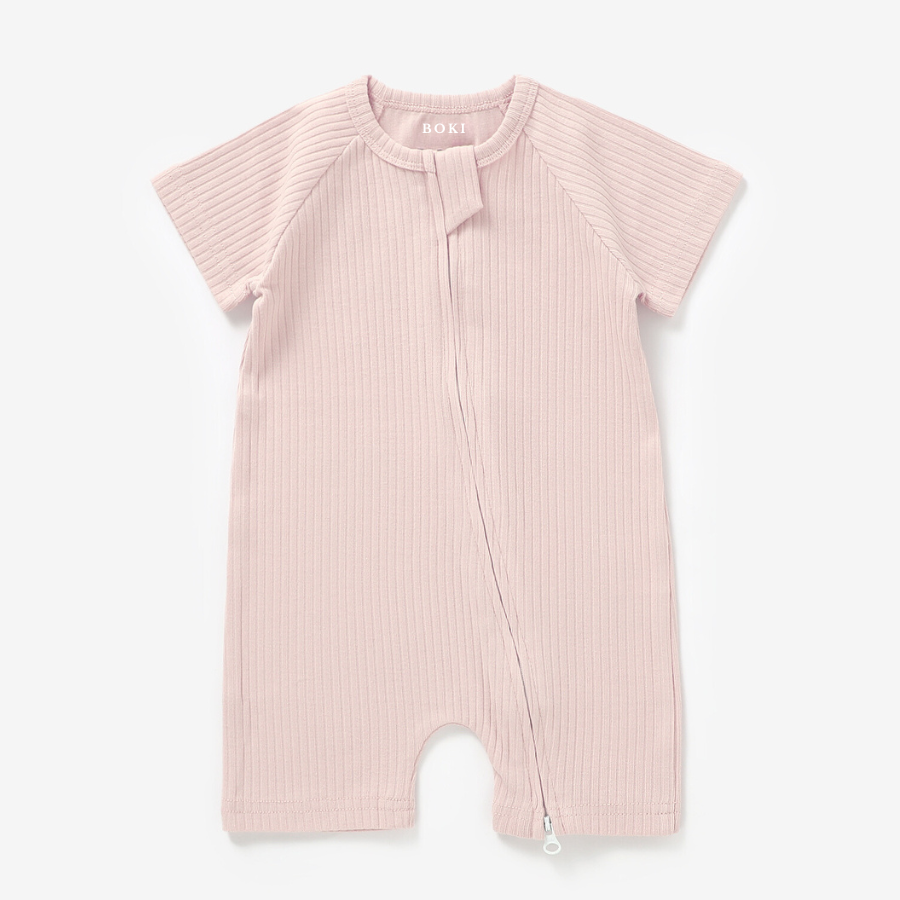 Organic Cotton 2-way Summer Zipsuit | Blush