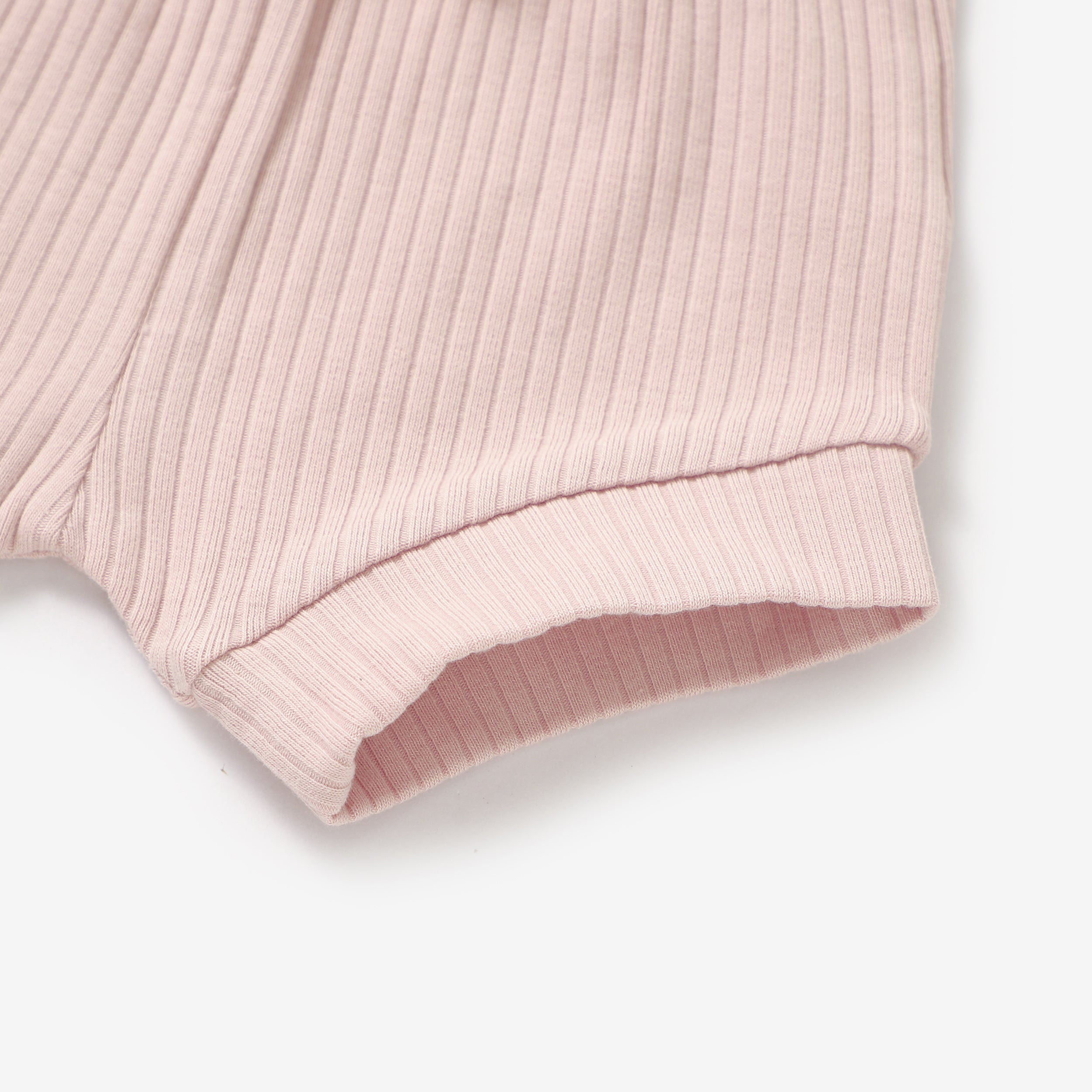 2 Piece Organic Rib Pyjamas Set | Blush