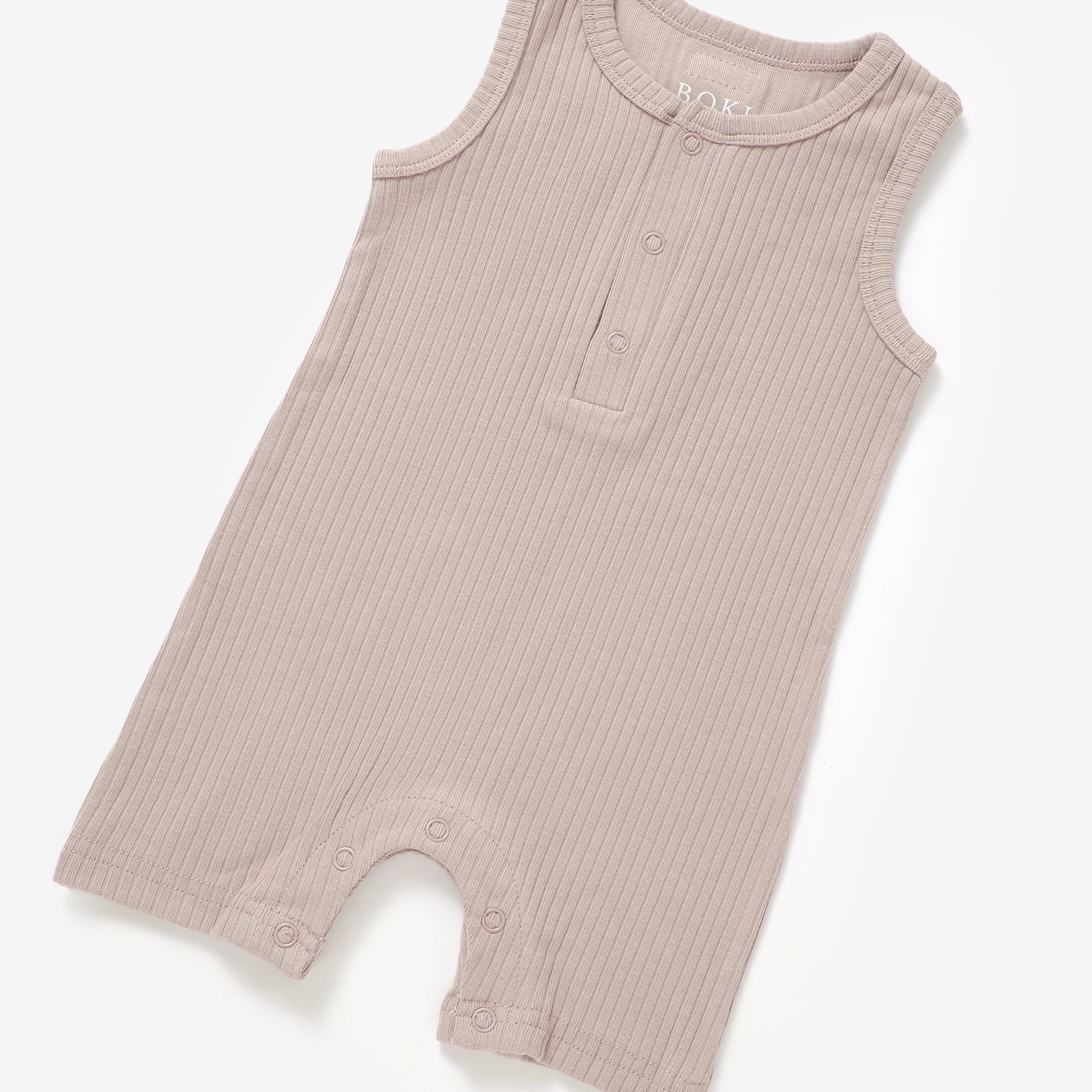 Organic Rib Cotton Tank Growsuit | Oatmeal