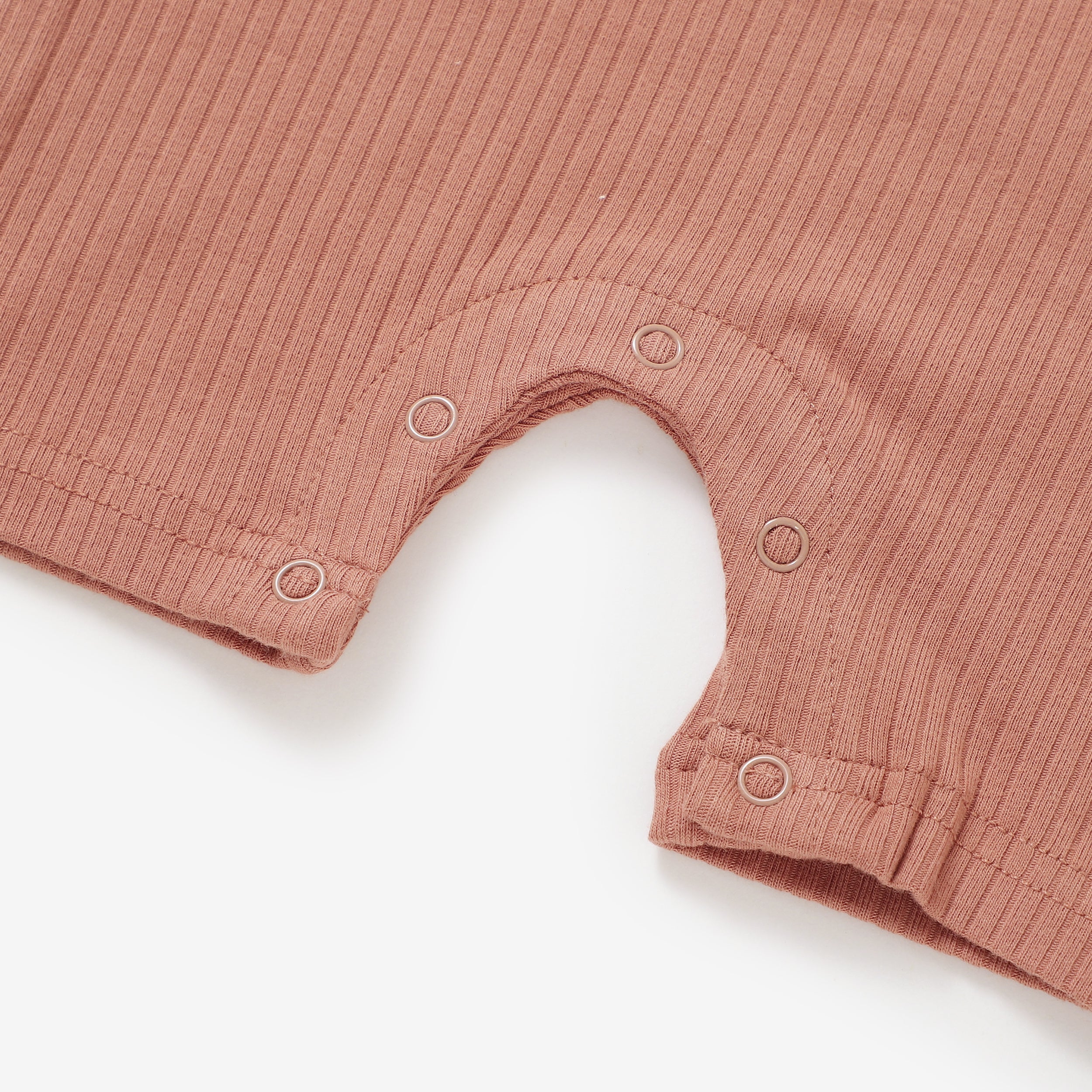 Organic Rib Cotton Tank Growsuit | Clay
