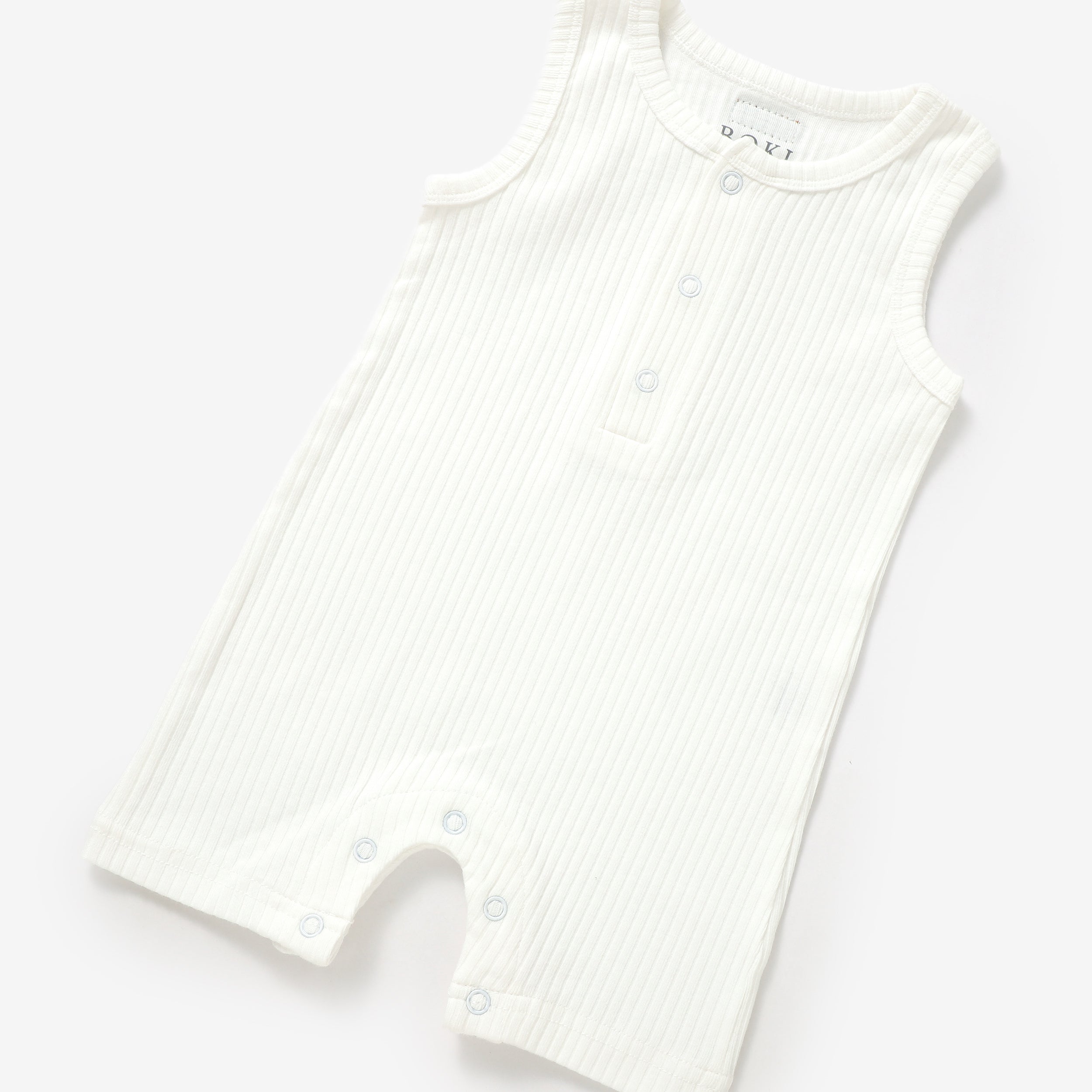 Organic Rib Cotton Tank Growsuit | Ivory
