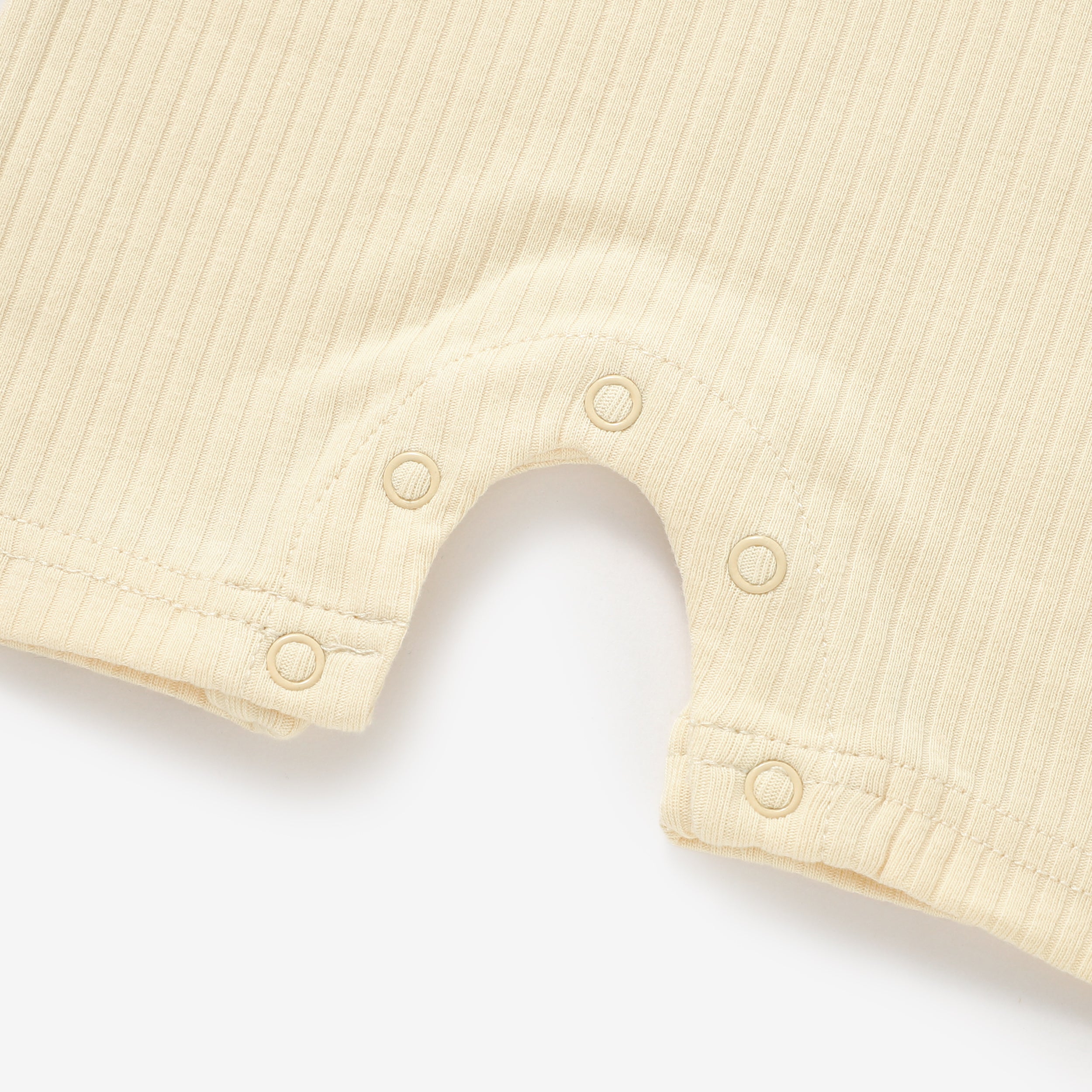 Organic Rib Cotton Tank Growsuit | Creme