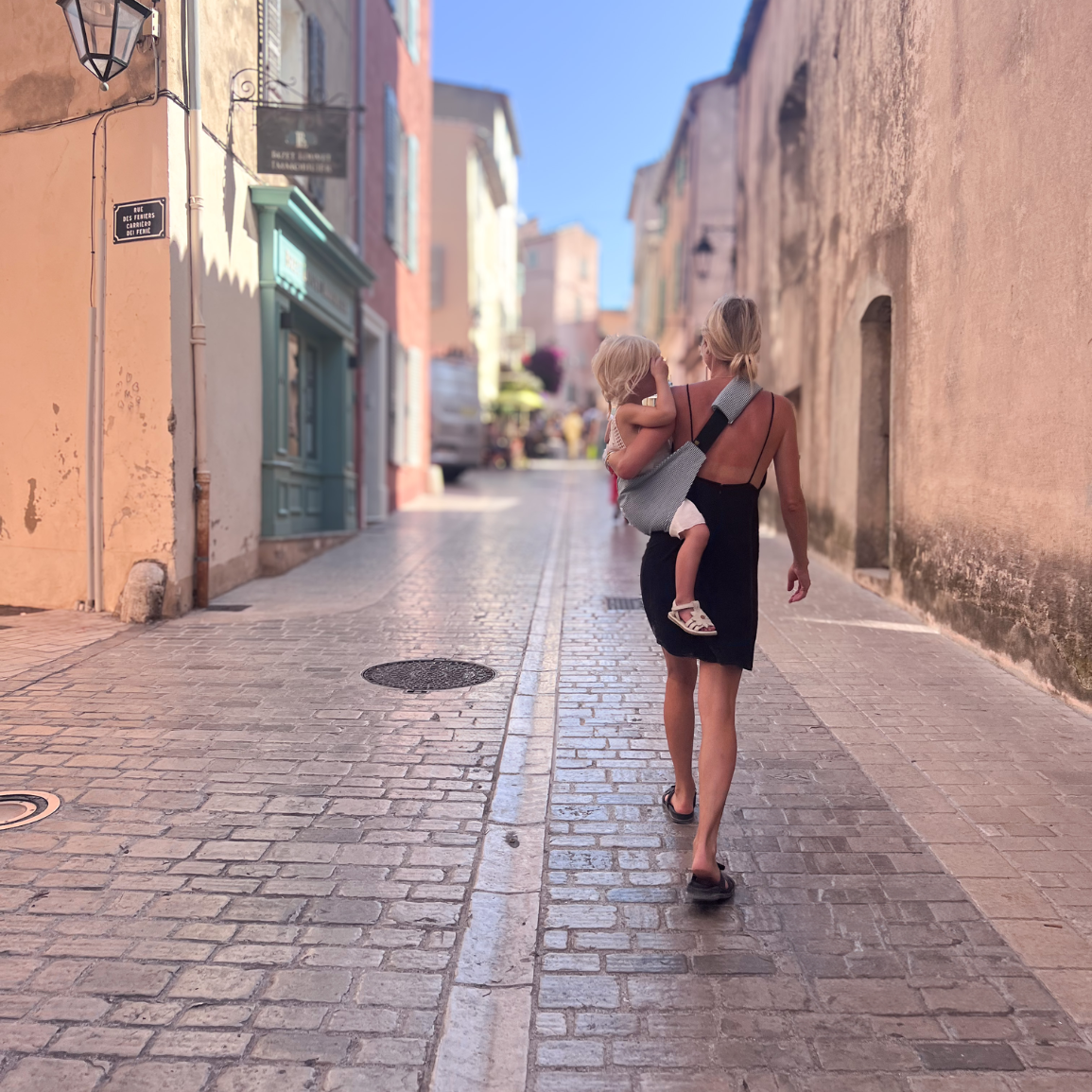 Wildride Toddler Carrier | Light Denim Stripe