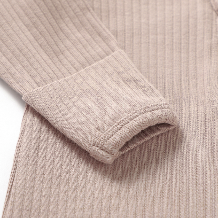 Organic Cotton 2-way Zipsuit with Footies & Mittens | Oatmeal