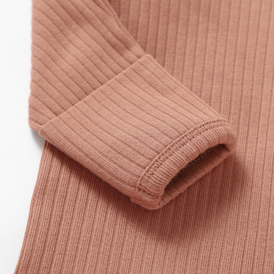 Organic Cotton 2-way Zipsuit with Footies & Mittens | Clay