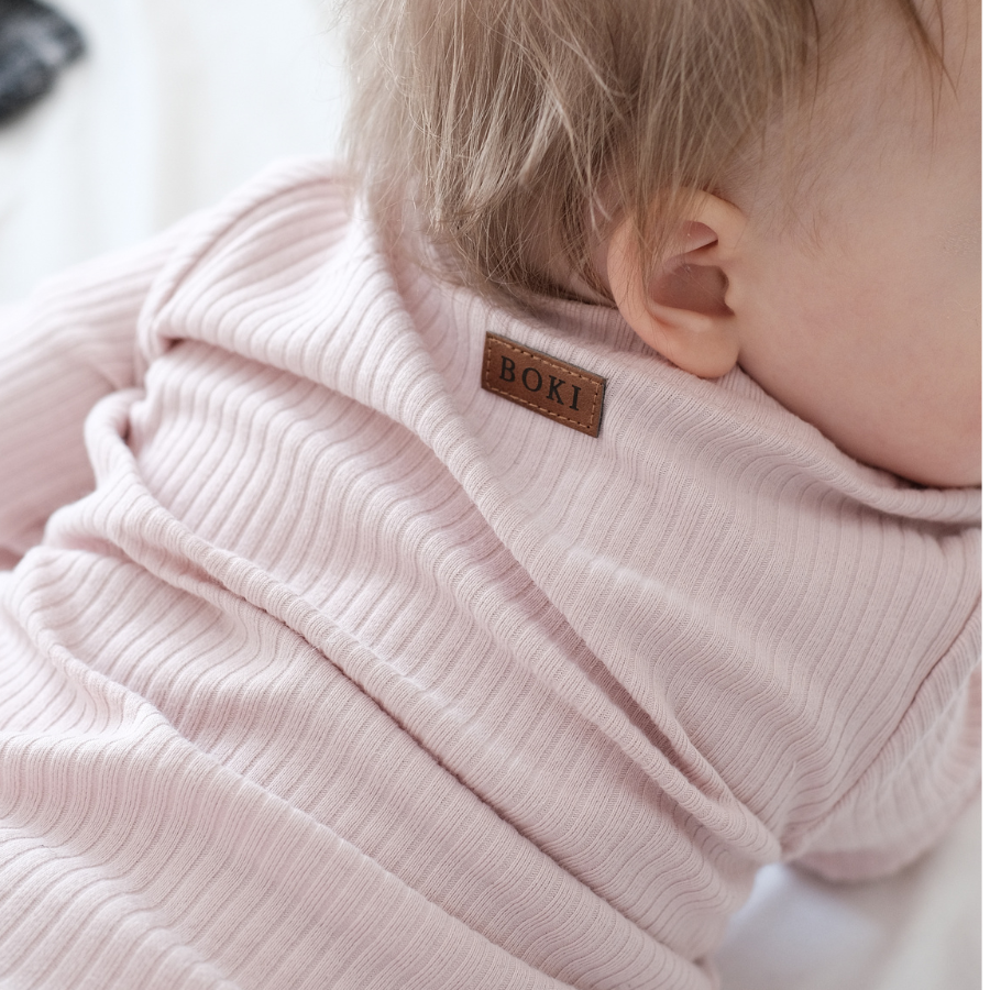 Organic Rib Long sleeve Pyjamas Set | Blush