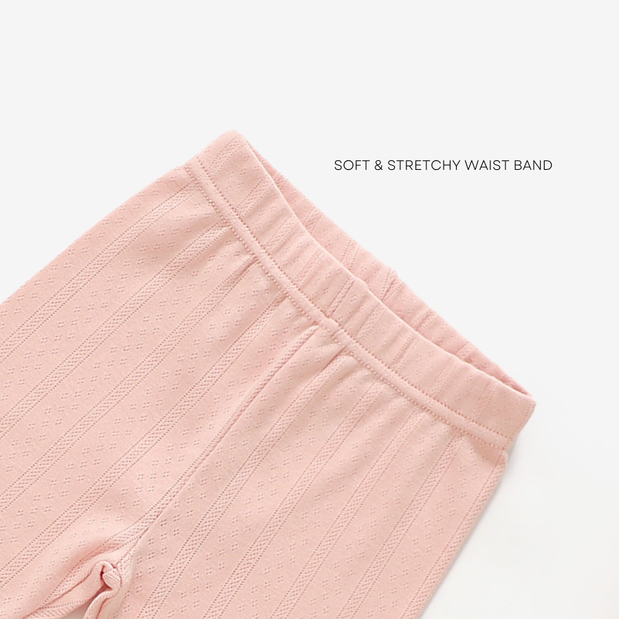 4 Piece Organic Pointelle Bundle Set | Peony Pink