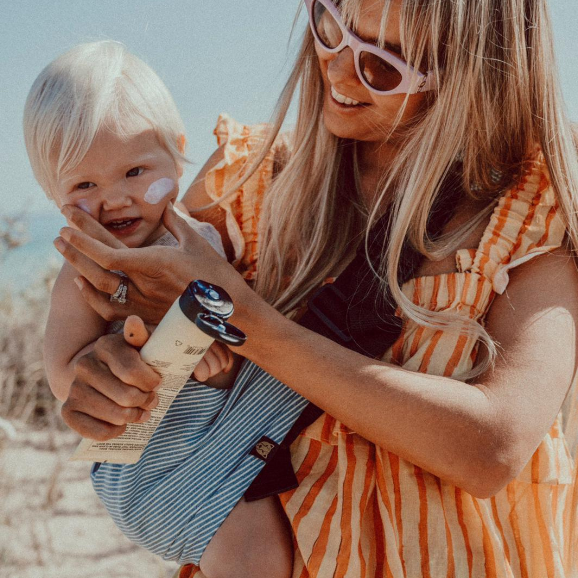 Wildride Toddler Carrier | Light Denim Stripe