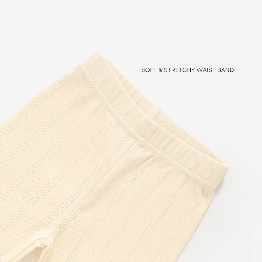 4 Piece Organic Pointelle Bundle Set | Vanilla Cream