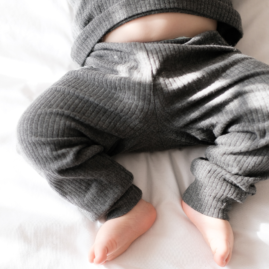 Organic Rib Long sleeve Pyjamas Set | Slate Grey