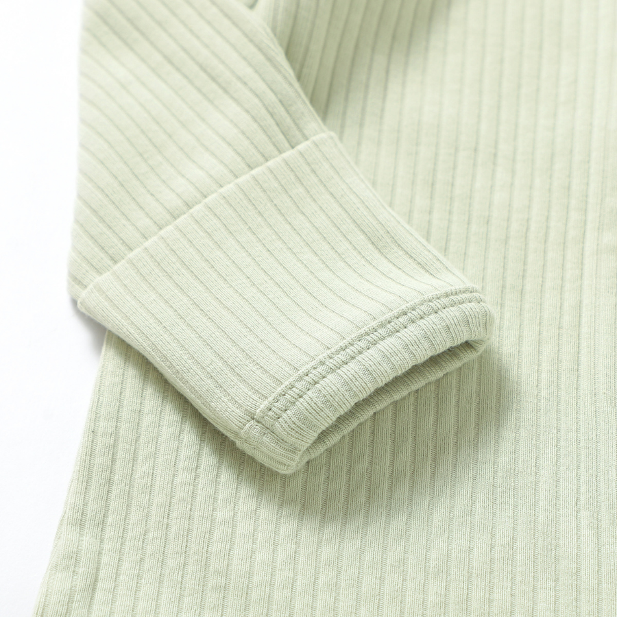 Organic Cotton 2-way Zipsuit with Footies & Mittens | Dried Mint