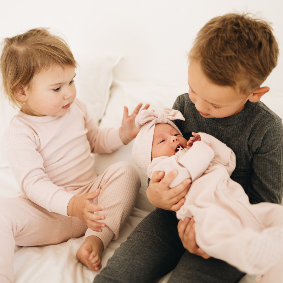 Organic Cotton 2-way Zipsuit with Footies & Mittens | Blush