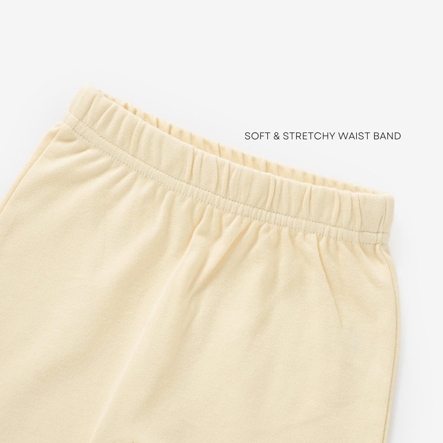 2 Piece Organic Brushed Cotton Fold-Over Set | Honey Cream