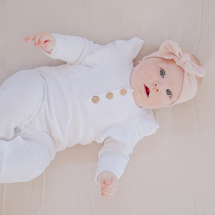 Organic Cotton Baby Girl Headband | Charcoal