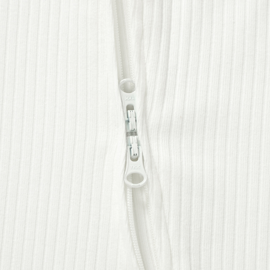 Organic Cotton 2-way Zipsuit with Footies & Mittens | Ivory