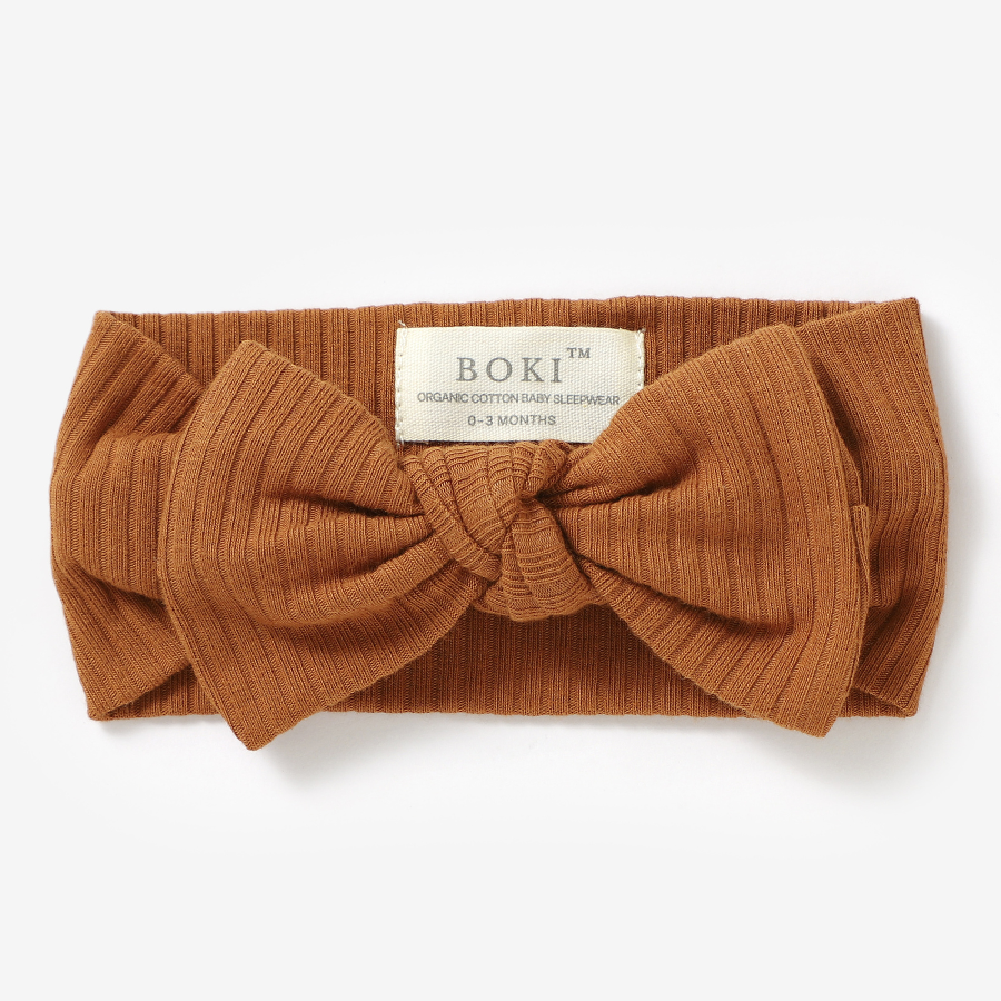 Organic Cotton Baby Girl Headband | Rust