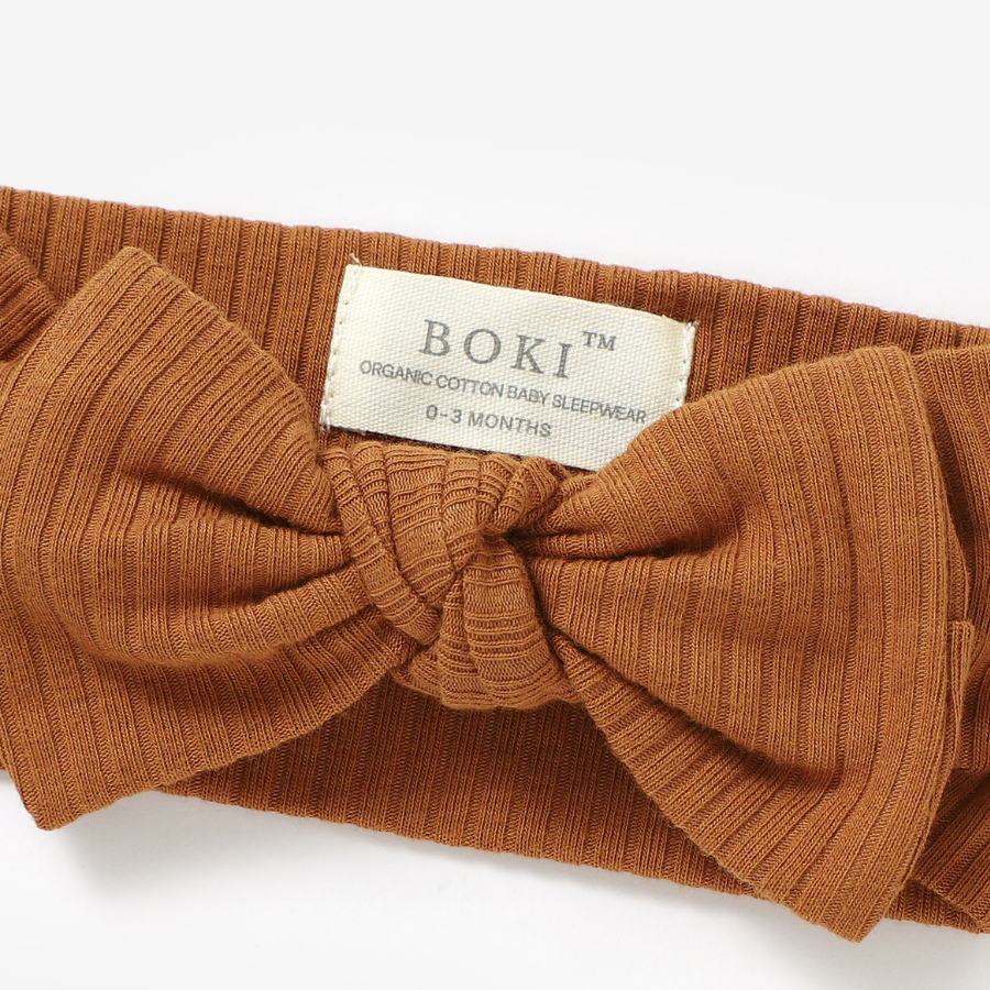 Organic Cotton Baby Girl Headband | Rust