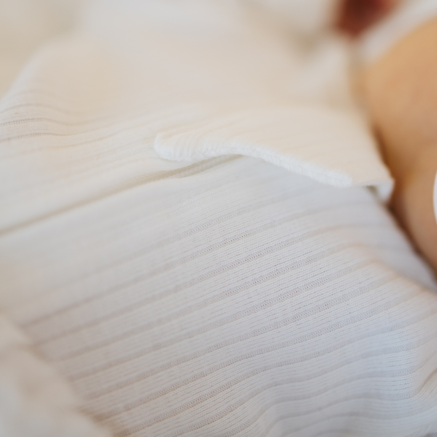 Organic Cotton 2-way Zipsuit with Footies & Mittens | Ivory