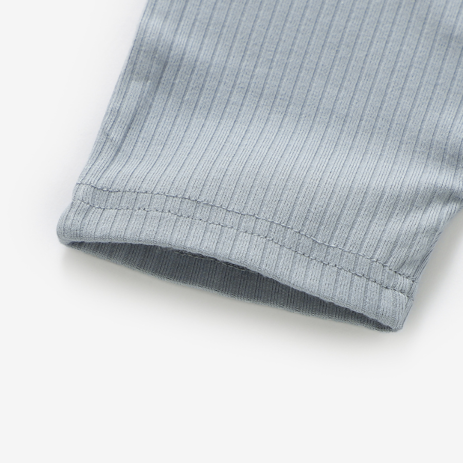 Organic Cotton 2-way Summer Zipsuit | Light Blue