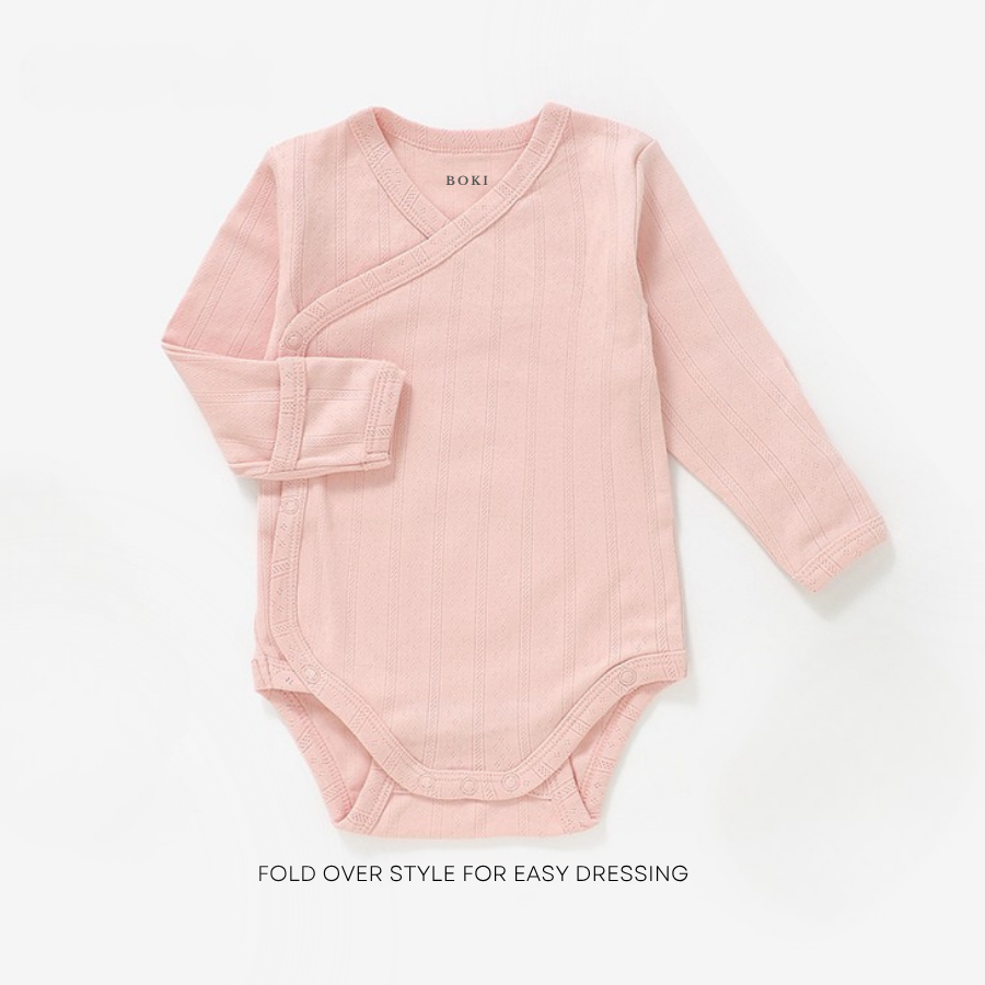 4 Piece Organic Pointelle Bundle Set | Peony Pink