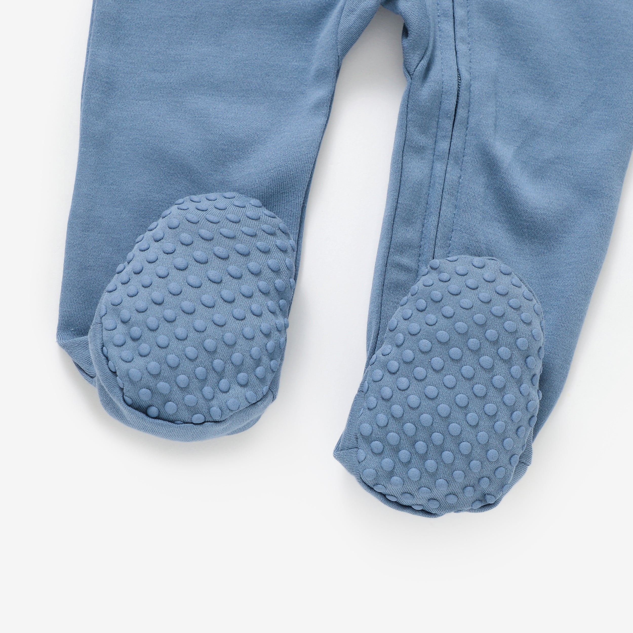 Organic Cotton 2-way Zipsuit with Footies & Mittens | Sky Blue