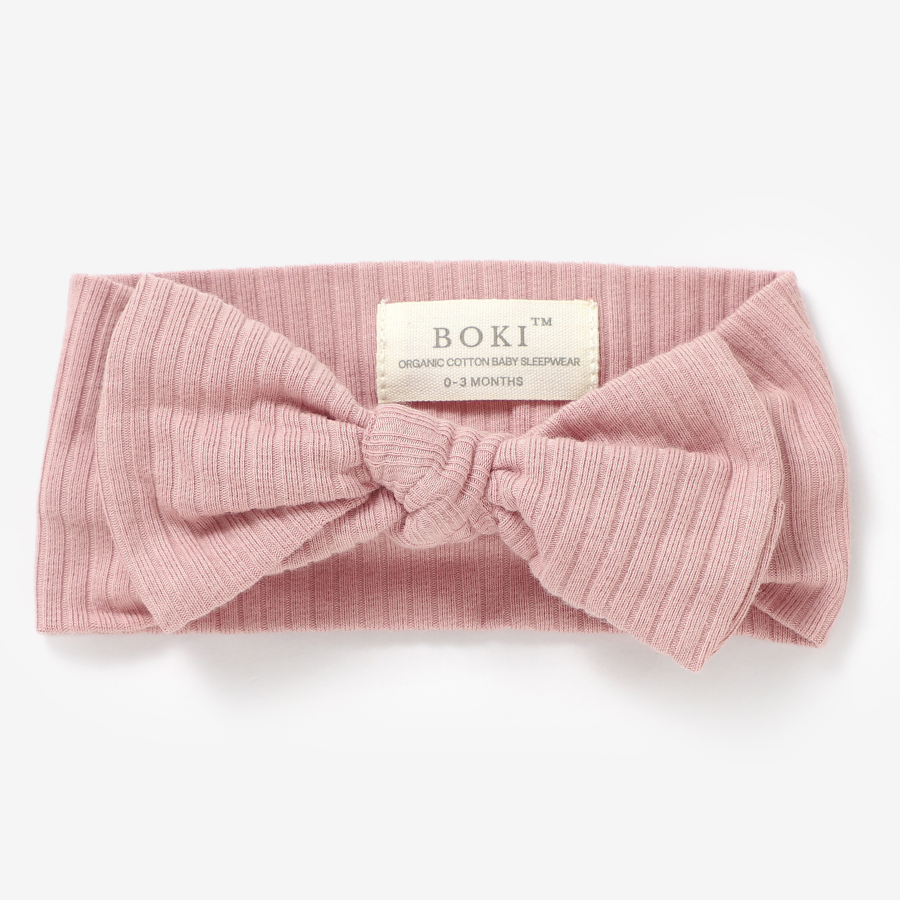 Organic Cotton Baby Girl Headband | Pale Rose