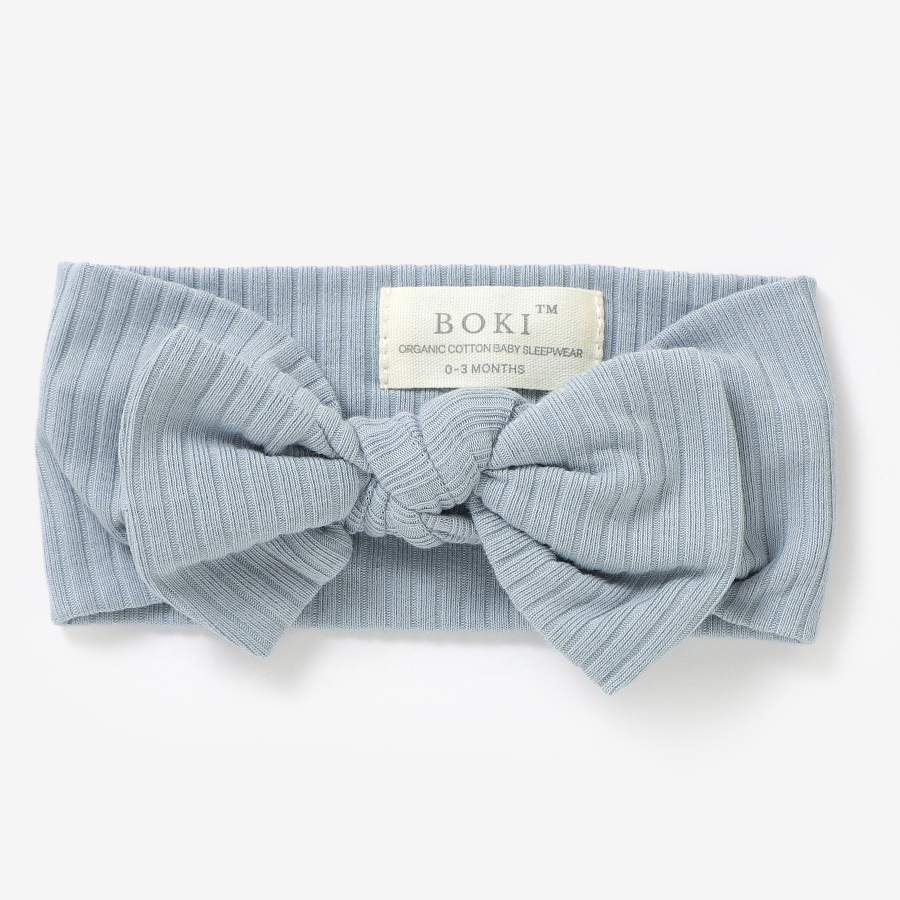 Organic Cotton Baby Girl Headband | Light Blue