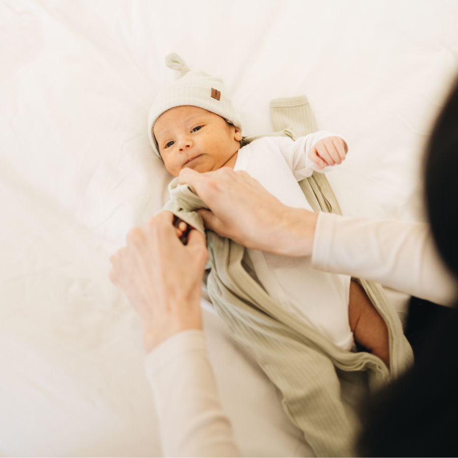 Organic Cotton 2-way Zipsuit with Footies & Mittens | Dried Mint