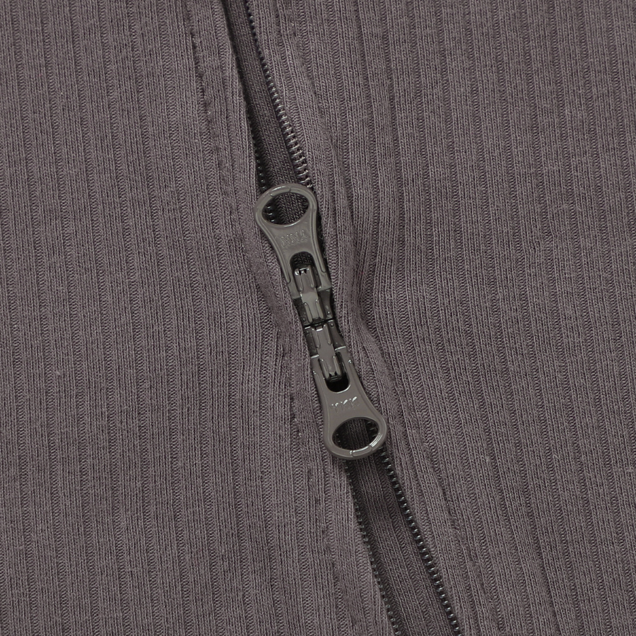 Organic Cotton 2-way Zipsuit with Footies & Mittens | Charcoal