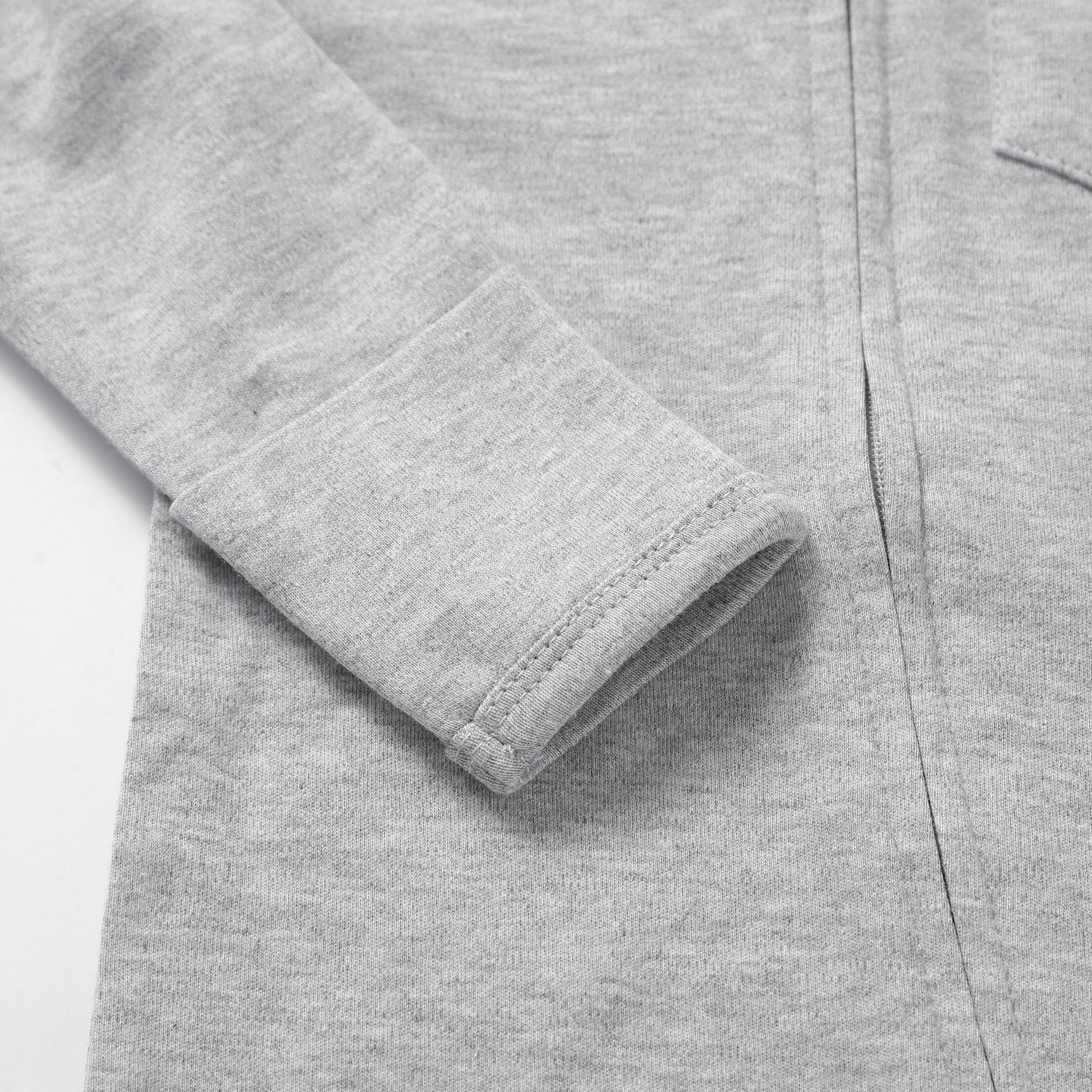 Organic Cotton 2-way Zipsuit with Footies & Mittens | Dove Grey