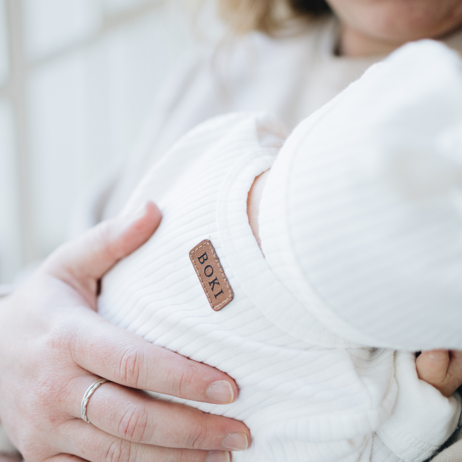 Organic Cotton 2-way Zipsuit with Footies & Mittens | Ivory