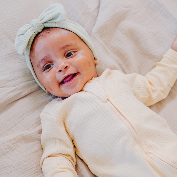 Organic Cotton Baby Girl Headband | Clay