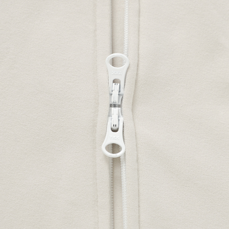 Organic Cotton Hooded Tracksuit Zippie| Light Oat