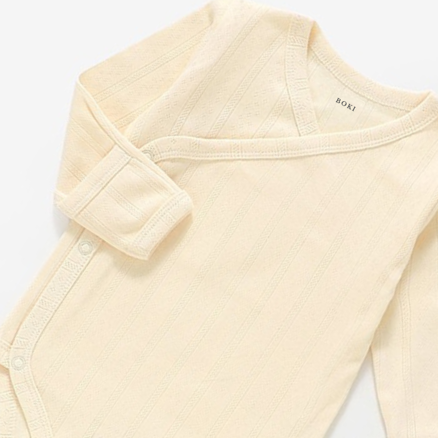 4 Piece Organic Pointelle Bundle Set | Vanilla Cream
