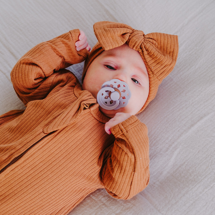 Organic Cotton Baby Girl Headband | Clay