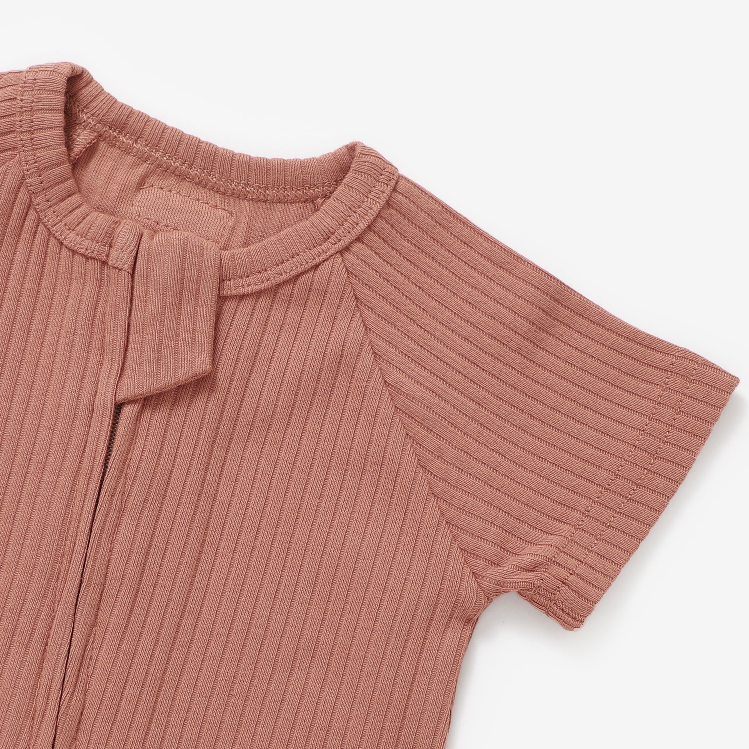 Organic Cotton 2-way Summer Zipsuit | Clay