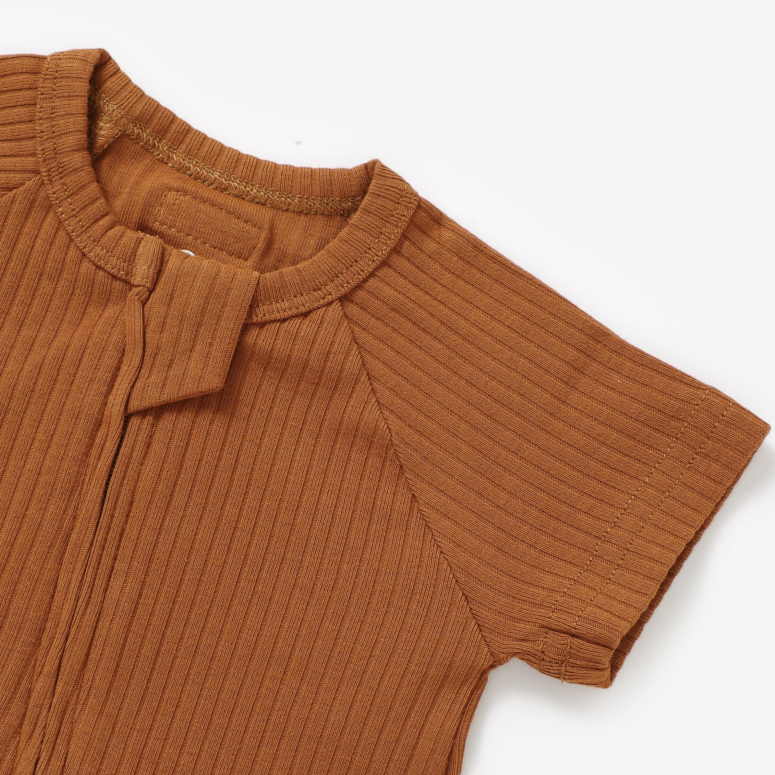 Organic Cotton 2-way Summer Zipsuit | Rust