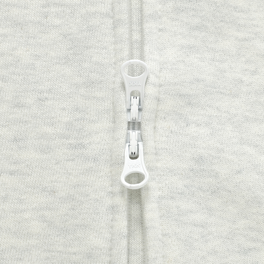 Organic Cotton Hooded Tracksuit Zippie| Light Grey