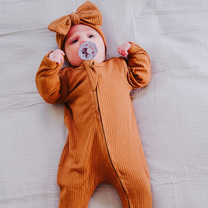 Organic Cotton Baby Girl Headband | Rust