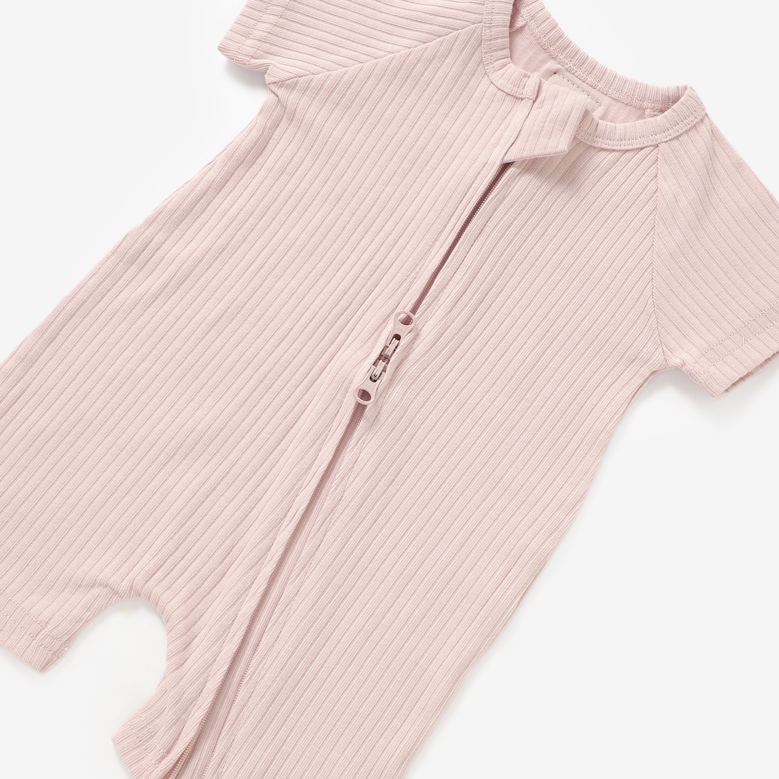 Organic Cotton 2-way Summer Zipsuit | Blush