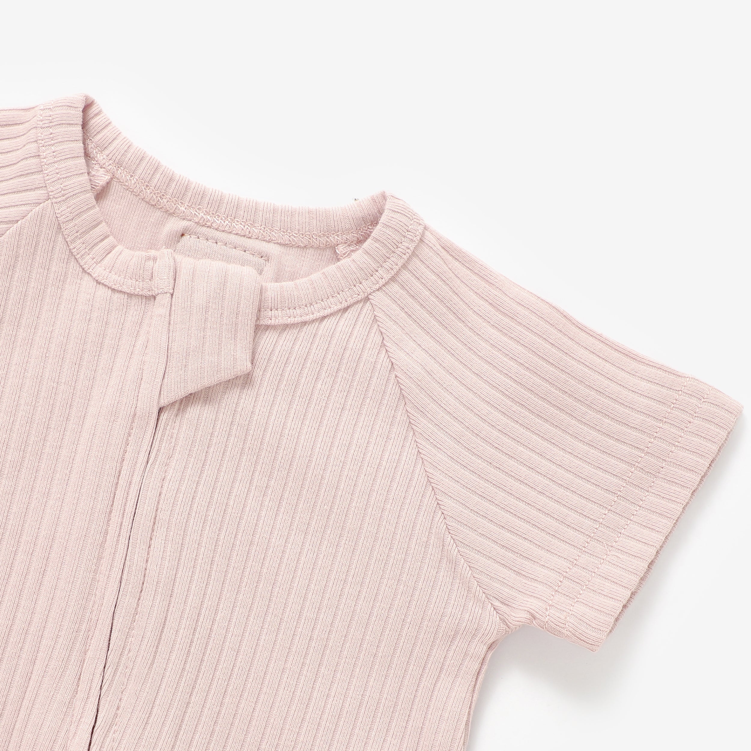 Organic Cotton 2-way Summer Zipsuit | Blush