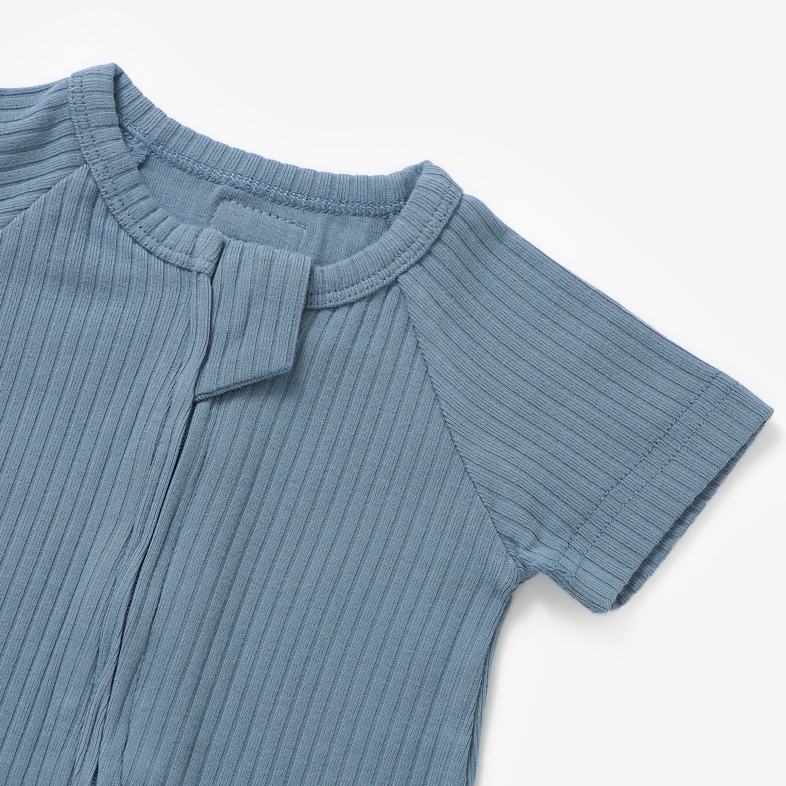 Organic Cotton 2-way Summer Zipsuit | Cloudy Sky